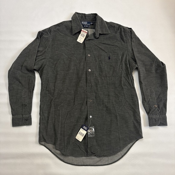 Polo Ralph Lauren Other - Vintage Polo Ralph Lauren Marlowe Mens M Grey 100% Cotton Button Down Shirt Soft